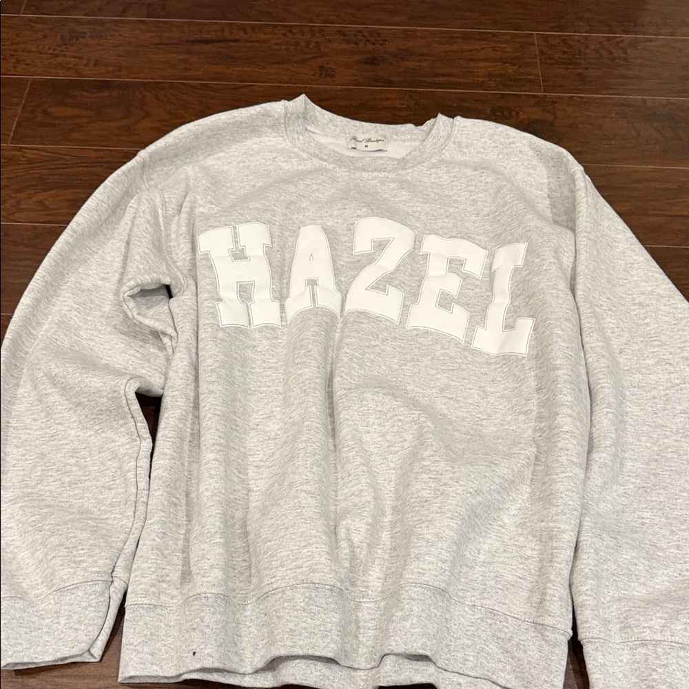 Hazel Light Gray Crewneck Sweater